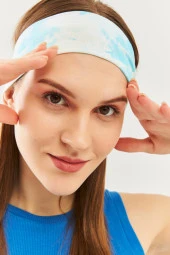 Batik Doğa Kadın Pamuklu Penye, Kaymaz, Terletmez, Ultra Hafif, Spor Saç Bandı Bandana Trendy Renkler - 1
