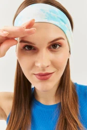 Batik Doğa Kadın Pamuklu Penye, Kaymaz, Terletmez, Ultra Hafif, Spor Saç Bandı Bandana Trendy Renkler - 4