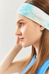 Batik Doğa Kadın Pamuklu Penye, Kaymaz, Terletmez, Ultra Hafif, Spor Saç Bandı Bandana Trendy Renkler - 6