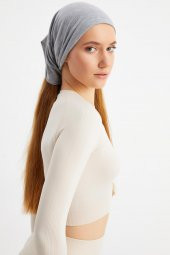 Açık Gri Kadın 4 fonksiyonlu Koruyucu, Pamuklu, Esnek, Terletmez, Bandana, Boyunluk, Buff, Maske - 1