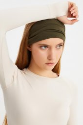 HAKİ Kadın 4 fonksiyonlu Koruyucu, Pamuklu, Esnek, Terletmez, Bandana, Boyunluk, Buff, Maske - 3