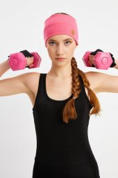 Pembe Kadın Pamuklu Kaşkorse, Kaymaz, Terletmez, Ultra Hafif, Spor Saç Bandı Bandana Buff thumbnail 2