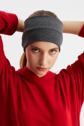 Füme Kadın Pamuklu Kaşkorse, Kaymaz, Terletmez, Ultra Hafif, Spor Saç Bandı Bandana Buff - 2