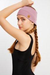 Gül Kurusu Kadın Pamuklu Kaşkorse, Kaymaz, Terletmez, Ultra Hafif, Spor Saç Bandı Bandana Buff - 2