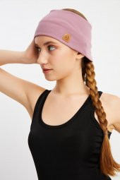 Gül Kurusu Kadın Pamuklu Kaşkorse, Kaymaz, Terletmez, Ultra Hafif, Spor Saç Bandı Bandana Buff - 3
