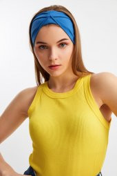 Parlament  Kadın ÇİFT TARAFLI kullanım alternatifli, Pamuklu Penye, Kaymaz, Hafif, Spor Saç Bandı Bandana thumbnail 1