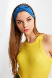 Parlament  Kadın ÇİFT TARAFLI kullanım alternatifli, Pamuklu Penye, Kaymaz, Hafif, Spor Saç Bandı Bandana thumbnail 2