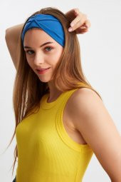 Parlament  Kadın ÇİFT TARAFLI kullanım alternatifli, Pamuklu Penye, Kaymaz, Hafif, Spor Saç Bandı Bandana thumbnail 5