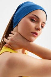 Parlament  Kadın ÇİFT TARAFLI kullanım alternatifli, Pamuklu Penye, Kaymaz, Hafif, Spor Saç Bandı Bandana thumbnail 7