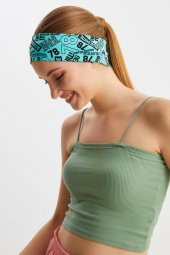 Turquaz Kadın Pamuklu Penye, Kaymaz, Terletmez, Ultra Hafif, Spor Saç Bandı Bandana thumbnail 1