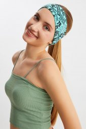 Turquaz Kadın Pamuklu Penye, Kaymaz, Terletmez, Ultra Hafif, Spor Saç Bandı Bandana thumbnail 5