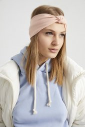 Handmade  Pudra new dizayn  butik Kadın Bandana Saç Bandı, ekstra yumuşak yerli kumaş, şık rahat göz alıcı thumbnail 5