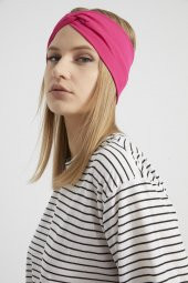 Gözalıcı Fuşya, butik tasarım Kadın Bandana Saç Bandı, ekstra yumuşak,  Esnek, doğal, pamuklu Penye - 7