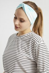 Batik bulut, butik tasarım Kadın Bandana Saç Bandı, ekstra yumuşak,  Esnek, doğal, pamuklu Penye - 3