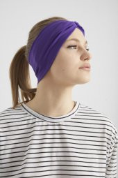 Trend mor, butik tasarım Kadın Bandana Saç Bandı, ekstra yumuşak,  Esnek, doğal, pamuklu Penye - 7
