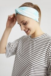 Batik bulut, butik tasarım Kadın Bandana Saç Bandı, ekstra yumuşak,  Esnek, doğal, pamuklu Penye - 5