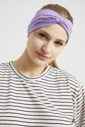 Eflatun menekşe butik tasarım Kadın Bandana Saç Bandı, ekstra yumuşak,  Esnek, doğal, pamuklu Penye - 8
