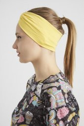 Yaşayan Sarı, butik tasarım Kadın Bandana Saç Bandı, ekstra yumuşak,  Esnek, doğal, pamuklu Penye thumbnail 7