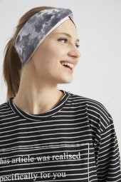 Batik siyah, butik tasarım Kadın Bandana Saç Bandı, ekstra yumuşak,  Esnek, doğal, pamuklu Penye - 7
