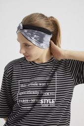 Batik siyah, butik tasarım Kadın Bandana Saç Bandı, ekstra yumuşak,  Esnek, doğal, pamuklu Penye - 8