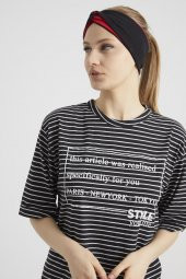 Siyah - Kırmızı, butik tasarım Kadın Bandana Saç Bandı, ekstra yumuşak,  Esnek, doğal, pamuklu Penye - 7