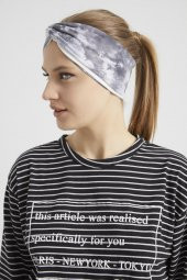 Batik Beyaz, butik tasarım Kadın Bandana Saç Bandı, ekstra yumuşak,  Esnek, doğal, pamuklu Penye thumbnail 8