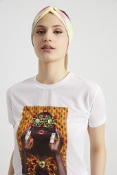 Batik doğa, butik tasarım Kadın Bandana Saç Bandı, ekstra yumuşak,  Esnek doğal, pamuklu Penye - 7