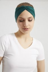 Hürrem Yeşili, butik tasarım Kadın Bandana Saç Bandı, ekstra yumuşak,  Esnek, doğal, pamuklu Penye - 5