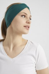 Hürrem Yeşili, butik tasarım Kadın Bandana Saç Bandı, ekstra yumuşak,  Esnek, doğal, pamuklu Penye - 6