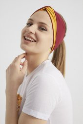 Hardal-vişne butik tasarım Kadın Bandana Saç Bandı, ekstra yumuşak,  Esnek, doğal, pamuklu Penye - 8