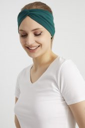 Hürrem Yeşili, butik tasarım Kadın Bandana Saç Bandı, ekstra yumuşak,  Esnek, doğal, pamuklu Penye - 8