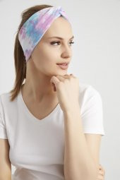 Batik aqua, butik tasarım Kadın Bandana Saç Bandı, ekstra yumuşak,  Esnek, doğal, pamuklu Penye - 9
