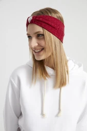 Handmade bordo triko butik taşlı Kadın Bandana Saç Bandı, ekstra yumuşak yerli kumaş, şık rahat göz alıcı - 2