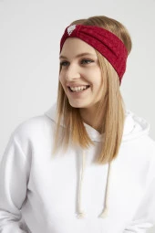 Handmade bordo triko butik taşlı Kadın Bandana Saç Bandı, ekstra yumuşak yerli kumaş, şık rahat göz alıcı - 4