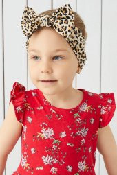 Leopar El Yapımı Yumuşak Fiyonk Bağlamalı Doğal Pamuklu Penye Bebek Çocuk Kız Bandana BEST OF SERİSİ - 1