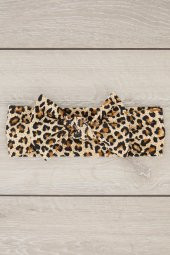 Leopar El Yapımı Yumuşak Fiyonk Bağlamalı Doğal Pamuklu Penye Bebek Çocuk Kız Bandana BEST OF SERİSİ - 5
