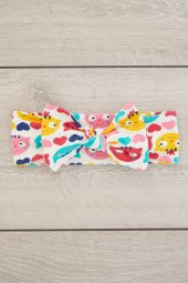Renkli Kedi Desenli El Yapımı Yumuşak Fiyonk Bağlamalı Doğal Pamuklu Penye Bebek Çocuk Kız Bandana GÖKKUŞAĞI SERİSİ - 3