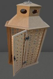 Hobi Adn 90233 Dekoratif Fenerlik MDF HAM CNC Kesim Nakış Oymalı Klipsli El Yapım - 1