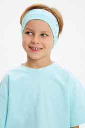 Bebe Mavi Erkek Çocuk Kısa Kollu Bisiklet Yaka Terletmez, Yumuşak Rahat %100 Pamuklu Penye T-Shirt - 7