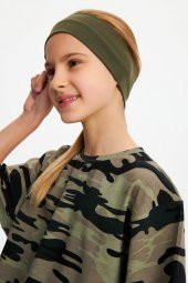 Haki-Kamuflaj Kız %100 Pamuklu Penye T-shirt Bandana 2^li Takım -spor Rahat Best Of Koleksiyon 5 - 3