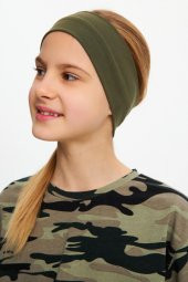 Haki-Kamuflaj Kız %100 Pamuklu Penye T-shirt Bandana 2^li Takım -spor Rahat Best Of Koleksiyon 5 - 4