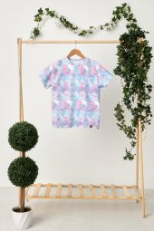 Batik Kız Çocuk Kısa Kollu Desenli Bisiklet Yaka Terletmez, Yumuşak Rahat %100 Pamuklu Penye T-Shirt - 4