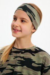 Kamuflaj-Kamuflaj Kız %100 Pamuklu Penye T-Shirt Bandana 2^li Takım -Spor Rahat BEST OF Koleksiyon 5 - 5