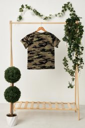 Kamuflaj-Kamuflaj Kız %100 Pamuklu Penye T-Shirt Bandana 2^li Takım -Spor Rahat BEST OF Koleksiyon 5 - 8