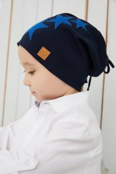 Babygiz Siyah Mavi  Fanatik Bere Boyunluk Takım Yumuşak Çift Katlı Spor %100 Doğal Pamuklu Penye - 5