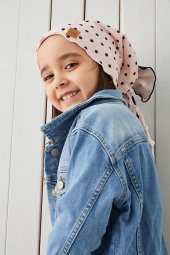 Pudra Siyah Çocuk Bebek Bere Boyunluk Set yumuşak %100 pamuklu penye ELİT seri - 3