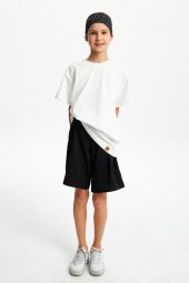 Siyah-melanj Kız Pamuklu Penye, Kaymaz, Terletmez, Ultra Hafif, Esnek Desenli Saç Bandı Bandana - 5