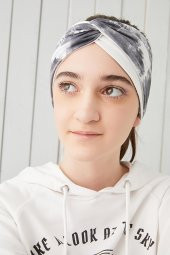 Batik Beyaz Çocuk Genç Bandana Saç Bandı ekstra yumuşak Esnek doğal %100 pamuklu Penye - 1