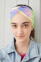 Batik Gökkuşağı Çocuk Genç Bandana Saç Bandı ekstra yumuşak Esnek doğal %100 pamuklu Penye - 2