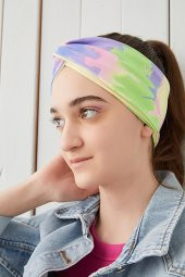 Batik Gökkuşağı Çocuk Genç Bandana Saç Bandı ekstra yumuşak Esnek doğal %100 pamuklu Penye - 3